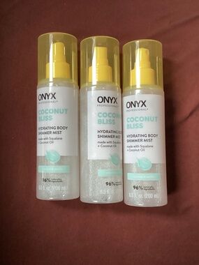 Onyx Professional Coconut Bliss Hydrating Body Shimmer Mist Bundle 200 ml New